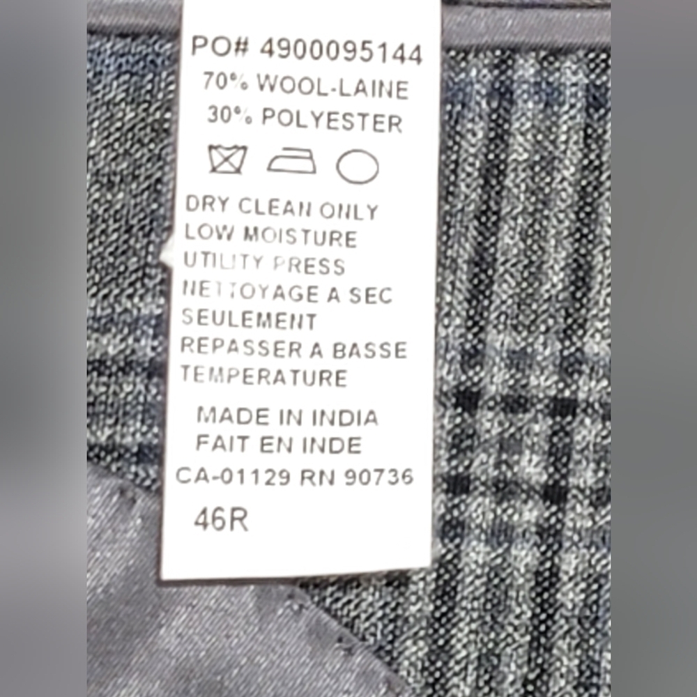 Lauren Ralph Lauren Men's Wool Blend Gray 2 Button Blazer Sportcoat 46R - Picture 5 of 14